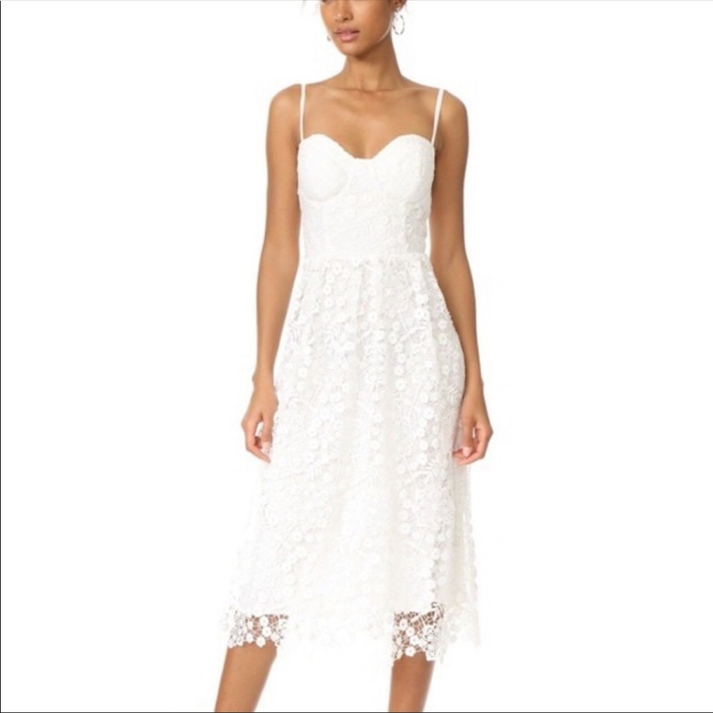 Yuma Kim white lace prima Dona dress